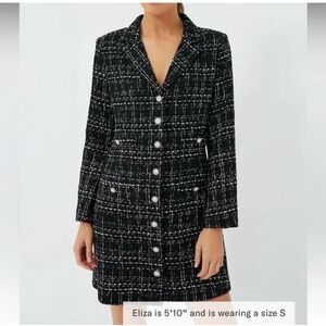 TUCKERNUCK Pomander‎ Place Black Tweed Stacie Dress NWT Size XL.